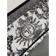 Dior Medium Book Tote Bag Bianco Toile de Jouy Soleil Embroidery