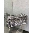 Dior Medium Book Tote Bag Bianco Toile de Jouy Soleil Embroidery