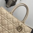 Dior Medium Book Tote Bag con tracolla Beige Macrocannage