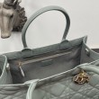 Dior Medium Book Tote Bag con tracolla Grigio Macrocannage
