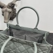 Dior Medium Book Tote Bag con tracolla Grigio Macrocannage
