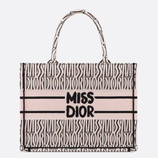 Dior Medium Book Tote Bag Pink Miss Dior Allover Embroidery Dior Medium Book Tote Bag Pink Miss Dior Allover Embroidery