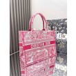 Dior Medium Dioriviera Book Tote Pink Toile de Jouy Embroidery