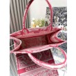 Dior Medium Dioriviera Book Tote Pink Toile de Jouy Embroidery