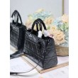Dior Medium Lady D-Sire My ABCDior Bag Black Crinkled Calfskin