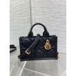 Dior Mini Book Tote Bag con Tracolla Nera Macrocannage Pelle di Vitello Dior Mini Book Tote Bag con Tracolla Nera Macrocannage Pelle di Vitello