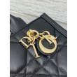 Dior Mini Book Tote Bag con Tracolla Nera Macrocannage Pelle di Vitello Dior Mini Book Tote Bag con Tracolla Nera Macrocannage Pelle di Vitello