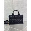 Dior Mini Book Tote Bag con Tracolla Nera Macrocannage Pelle di Vitello Dior Mini Book Tote Bag con Tracolla Nera Macrocannage Pelle di Vitello