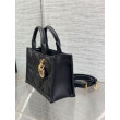 Dior Mini Book Tote Bag con Tracolla Nera Macrocannage Pelle di Vitello Dior Mini Book Tote Bag con Tracolla Nera Macrocannage Pelle di Vitello