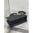 Dior Mini Book Tote Bag con Tracolla Nera Macrocannage Pelle di Vitello Dior Mini Book Tote Bag con Tracolla Nera Macrocannage Pelle di Vitello