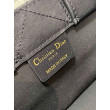 Dior Mini Book Tote Bag con Tracolla Nera Macrocannage Pelle di Vitello Dior Mini Book Tote Bag con Tracolla Nera Macrocannage Pelle di Vitello