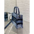 Dior Mini Book Tote con Tracolla Blu Denim Oblique Jacquard