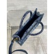 Dior Mini Book Tote con Tracolla Blu Denim Oblique Jacquard