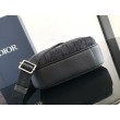 Dior Mini Rider 2.0 Borse Replica a tracolla con cerniera Nero Oblique con Nero