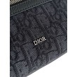 Dior Mini Rider 2.0 Borse Replica a tracolla con cerniera Nero Oblique con Nero