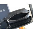 Dior Mini Rider 2.0 Borse Replica a tracolla con cerniera Nero Oblique con Nero