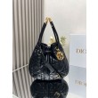 Dior Nolita Media Borsa Nera Macrocannage Pelle di Agnello