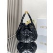 Dior Nolita Media Borsa Nera Macrocannage Pelle di Agnello