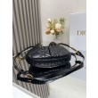 Dior Nolita Media Borsa Nera Macrocannage Pelle di Agnello
