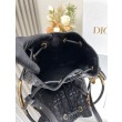 Dior Nolita Media Borsa Nera Macrocannage Pelle di Agnello