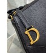 Dior Saddle Rodeo Pouch Pelle di Capra Nera