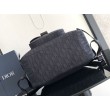 Dior Saddle Zaino con cerniera Nero Oblique Jacquard