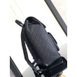 Dior Saddle Zaino con patta Nero Oblique Jacquard