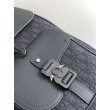 Dior Saddle Zaino con patta Nero Oblique Jacquard