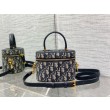 Dior Small CD Signature Vanity Case Blue Oblique Jacquard