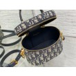 Dior Small CD Signature Vanity Case Blue Oblique Jacquard