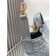 Dior Toujours Grande Borsa Grigio Macrocannage Pelle di Vitello