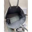 Dior Toujours Grande Borsa Grigio Macrocannage Pelle di Vitello