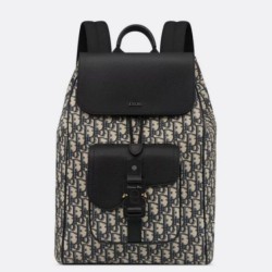 Zaino Dior Saddle con Patta Jacquard Beige Obliquo