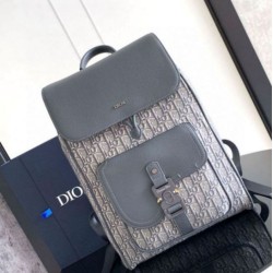 Zaino Dior Saddle con Patta Jacquard Grigio Obliquo Replica qualità specchio Replica Perfette Zaino Dior Saddle con Patta Jacquard Grigio Obliquo imitazioni
