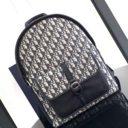 Dior 8 Backpack Beige and Black Dior Oblique Jacquard Replica qualità specchio Replica Perfette Dior 8 Backpack Beige and Black Dior Oblique Jacquard imitazioni
