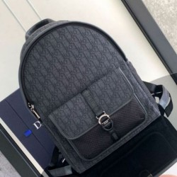 Dior 8 Backpack Black Dior Oblique Jacquard Replica qualità specchio Replica Perfette Dior 8 Backpack Black Dior Oblique Jacquard imitazioni