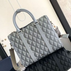 Valigetta Dior Lingot Tela grigia CD Diamond Replica qualità specchio Replica Perfette Valigetta Dior Lingot Tela grigia CD Diamond imitazioni