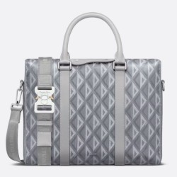 Replica Perfette Valigetta Dior Lingot Tela grigia CD Diamond imitazioni