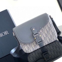 Borse Replica a tracolla Dior Small Saddle Jacquard obliquo grigio e pelle di vitello qualità specchio Replica Perfette Borse a tracolla Dior Small Saddle Jacquard obliquo grigio e pelle di vitello imitazioni