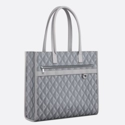 Replica Perfette  Perfetta tote Dior Safari in tela grigia con diamanti CD imitazioni