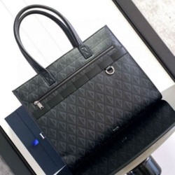 Borse Replica tote Dior Safari Tela CD Diamond nera qualità specchio Replica Perfette Borse tote Dior Safari Tela CD Diamond nera imitazioni