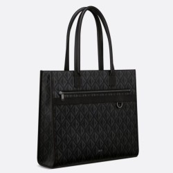Replica Perfette Borse  tote Dior Safari Tela CD Diamond nera imitazioni