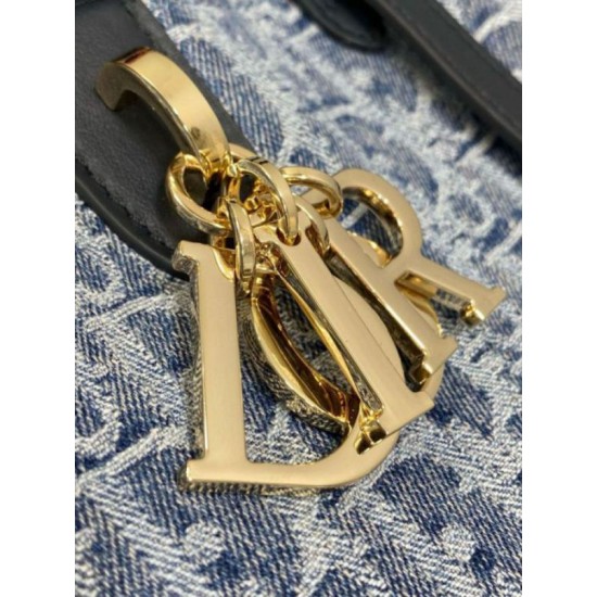 Borse Replica Dior Toujours media Blue Denim Oblique Jacquard qualità specchio Replica Perfette Borse Dior Toujours media Blue Denim Oblique Jacquard imitazioni