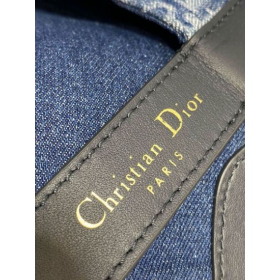 Borse Replica Dior Toujours media Blue Denim Oblique Jacquard qualità specchio Replica Perfette Borse Dior Toujours media Blue Denim Oblique Jacquard imitazioni