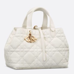 Replica Perfette Dior Toujours Grande Borsa Macrocannage Pelle di Vitello Bianca imitazioni