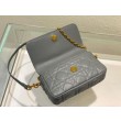 Pouch Dior Caro In pelle di vitello Cannage blu nuvola