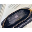 Pouch Dior Caro Pelle di vitello Cannage nera