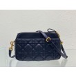 Pouch Dior Caro Pelle di vitello Cannage nera