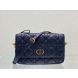 Pouch Dior Caro Pelle di vitello Cannage nera