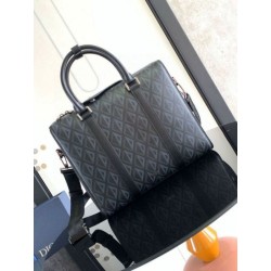 Valigetta Dior Lingot Nera CD Diamond Canvas